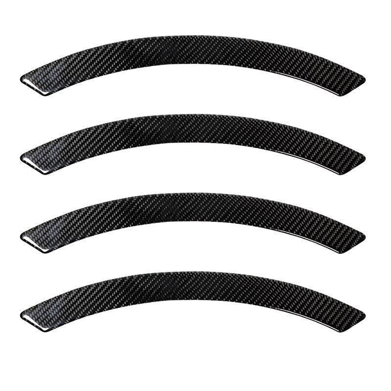 Parche de ceja de rueda de fibra de carbono para automóvil, tira decorativa de ceja de rueda epoxi, adhesivo anticolisión engrosado, resistente a arañazos, tira anticolisión de carrocería
