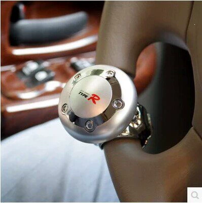 Universal Car Steering Wheel Power Ball, 360-Degree Car-Mounted Auxiliary Device, Labor-Saving Metal Bearing Steering Power Ball (Steering wheel booster) - tr-2418-silver