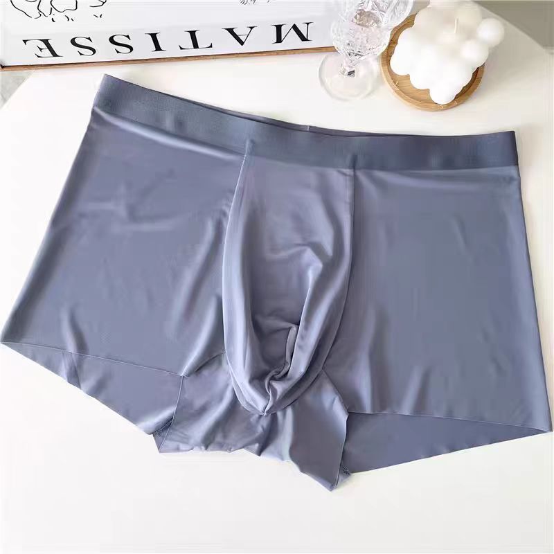 8103 # inventario marca de cola de seda de hielo hombre sin marcas pantalones íntimas ultra delgadas transpirables cuadrangulares pantalones simples de alta calidad