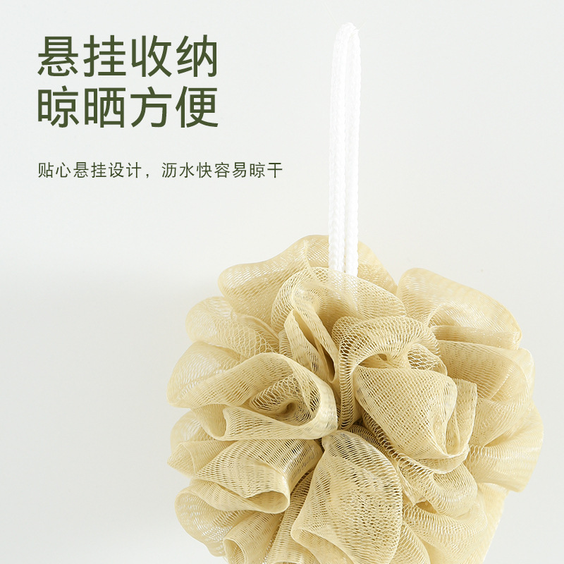 新款純色浴花洗澡沐浴球起泡網易起泡豐富洗澡浴擦沐浴花球廠家