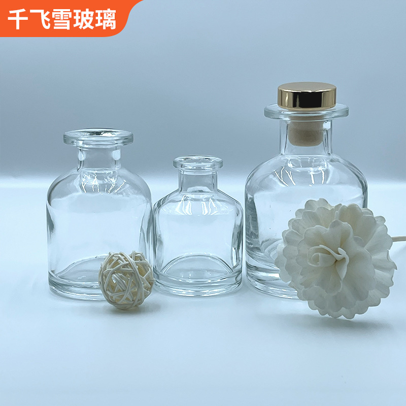 Fireless Aromatherapy Bottle Essential Oil Minimalist Style Rattan High-End Fragrance Diffuser Empty Glass Ornament 50ml Large Capacity
