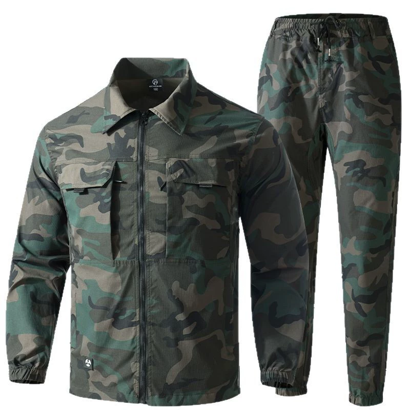 Summer thin quick dry elastic camouflage waterproof breathable wear-resistant travel overall for men and women