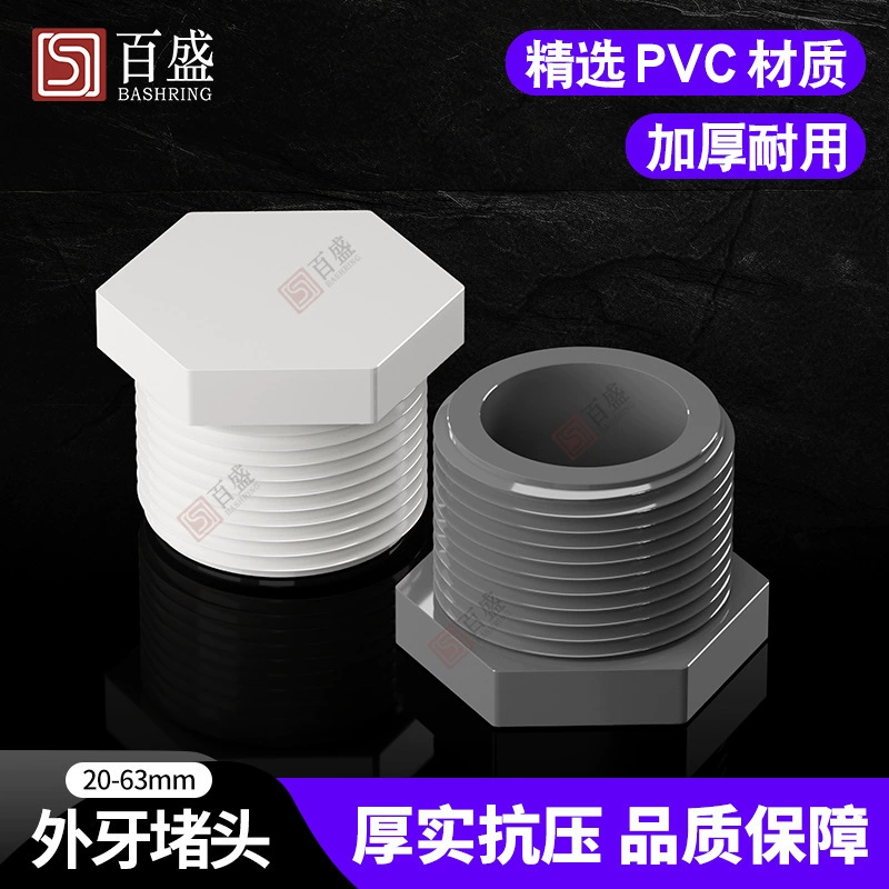 Parkson Lianlang Plastic PVC Cover outer Steo Waste Water Blocking Pipe Pipe Acquisites outer hexagonal plastic plugged head tube cap