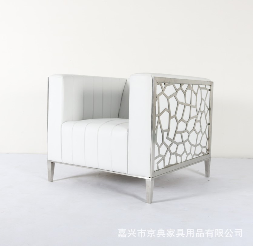 Современная дизайнерская белая серебряная мебель из нержавеющей стали