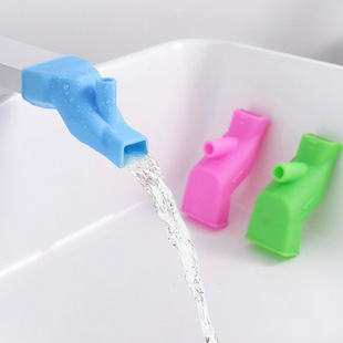 Silicone Faucet Extender Bathroom Balcony Bathroom Faucet Extender Anti-Splash Head Faucet Extension Tube