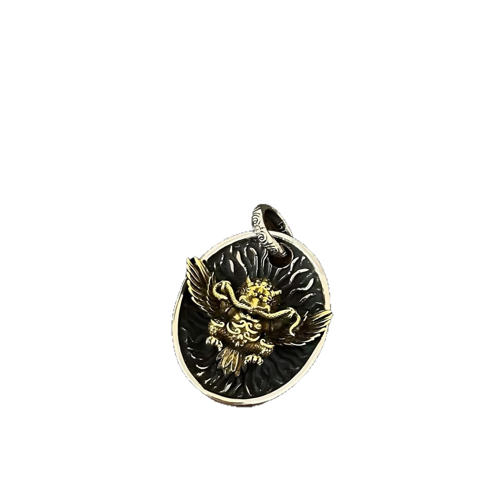Bijou talisman de protection en argent pur S925, pendentif libellule vintage aux ailes dorées, design tendance et unique, collier unisexe robuste_voghion.com