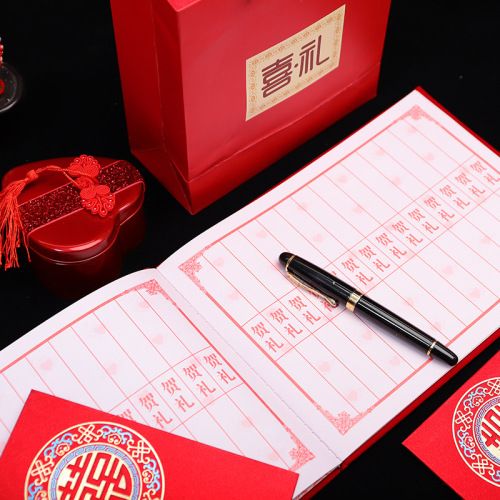 Wedding supplies suede guest gift book wholesale with grid corner gift book signature book wedding accounting book