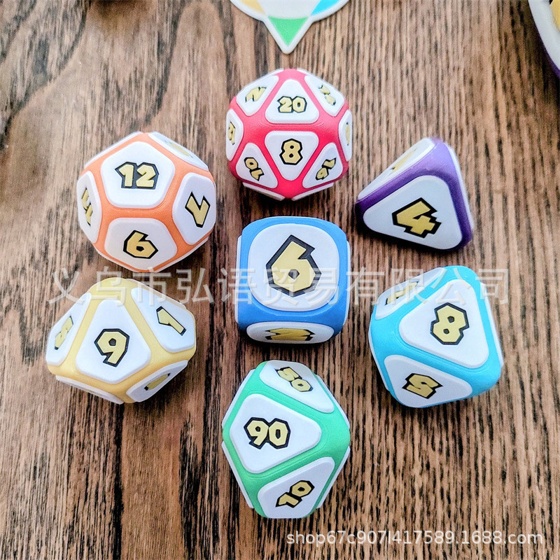 Cross-border new creative multi-color silicone multi-sided dice color Dice Bar desktop collection crafts Cross-border new creative multi-color silicone multi-sided dice color Dice Bar desktop collection crafts