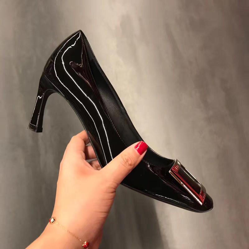 검은 얇은 뒤꿈치 7cm