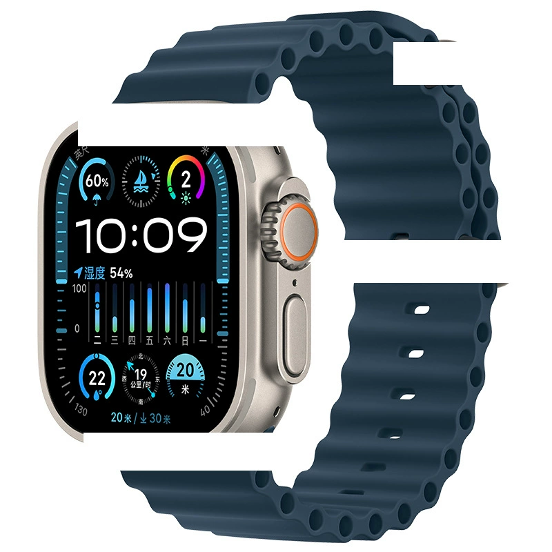 Подходит для Apple Ocean лента Official Sports Silicon Apple Watch10 лента Ultra2 Новый