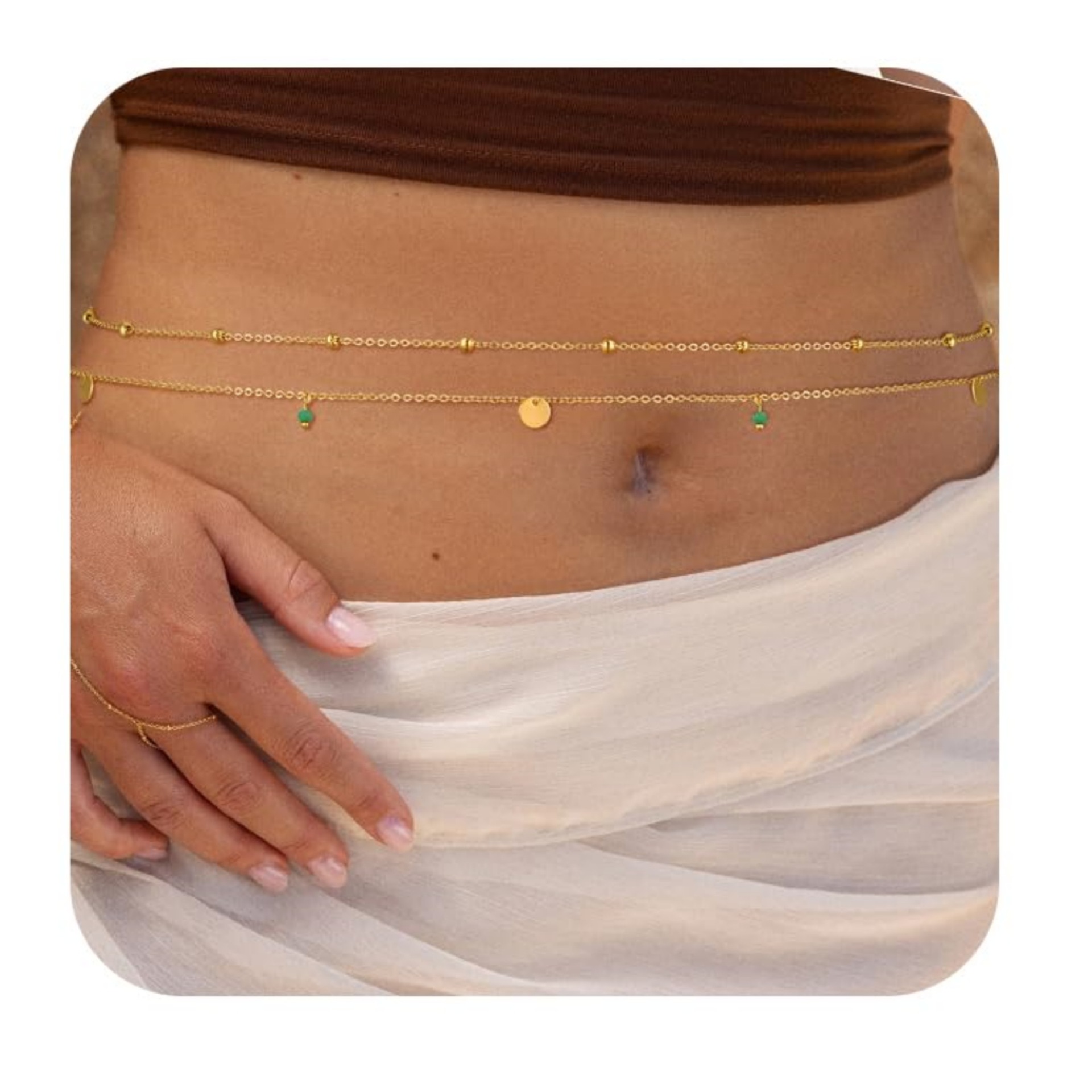 Sexy Bikini-Taillenkette mit Diamanten, funkelnd, Hip-Hop-Girls, Sommer-Strandurlaub-Körperkette_voghion.com