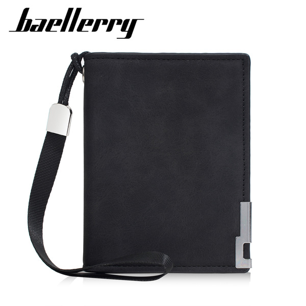 Short retro trend wallet with zipper
