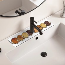 浴室厨房水龙头吸水垫硅藻泥水槽边沥水垫卫生间柜台面垫防滑耐脏