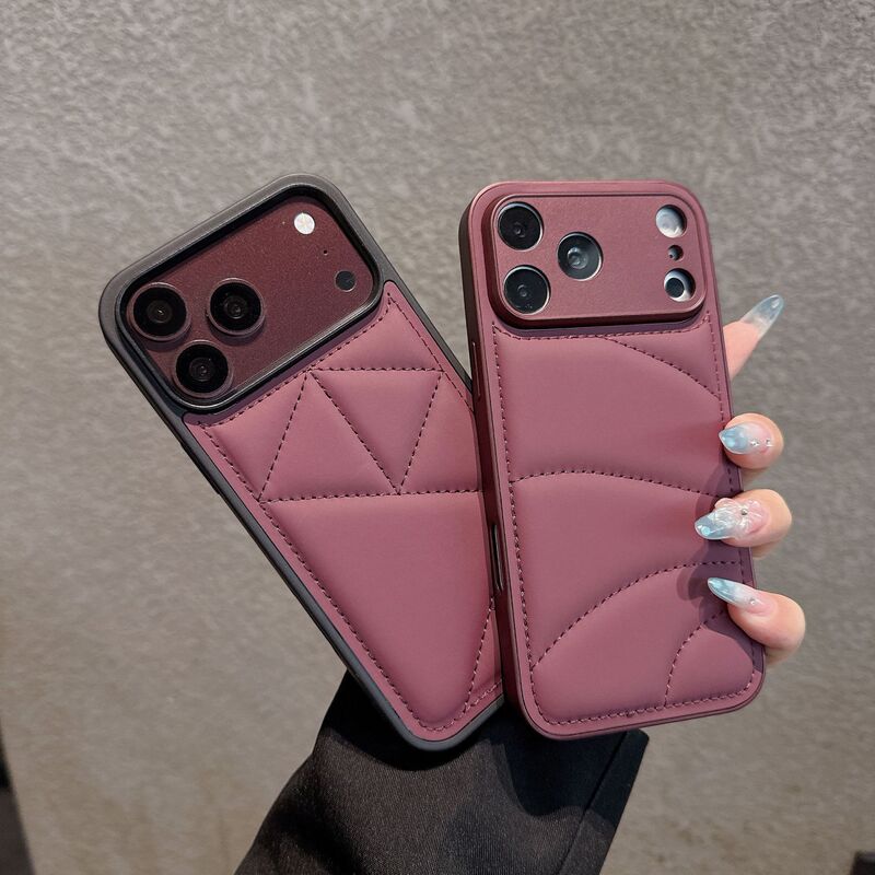Suitable for iPhone 18 Pro Max phone case, stress-relief down jacket, leather high-end feel, Apple 17 anti-drop protective cover Suitable for iPhone 18 Pro Max phone case, stress-relief down jacket, leather high-end feel, Apple 17 anti-drop protective cover