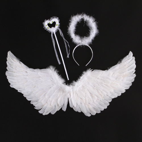 Factory direct sales of angel wings for children and adults, angel feather wings props, wholesale of Halloween wings props