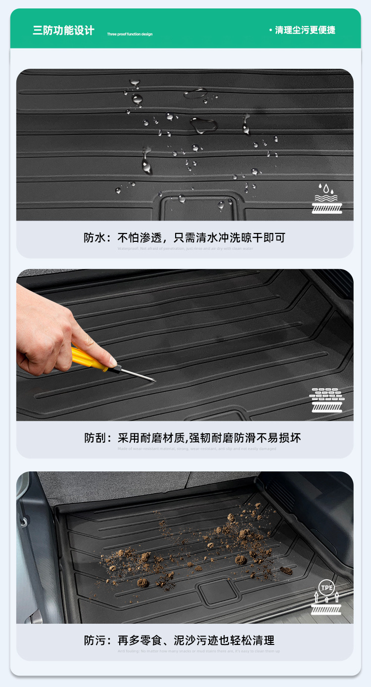Suitable for 25 Nano 06 Car-Specific Trunk Mats, Waterproof, Stain-Resistant, Fully Environmentally Friendly Tpe Trunk Mats