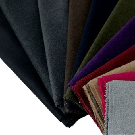 Autumn-Winter Thickened Faux Wool Tweed Fabric In-Stock Solid New Melden Tweed Style Coat Fabric, Coarse-Weave Wool Factory wholesale