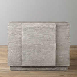 RH美式实木卧室床头柜设计师出口别墅跨境电商亚马逊供应商家具