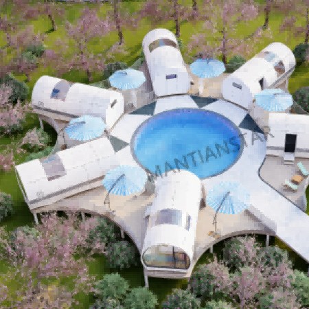 Casas móviles modulares de dos pisos cápsula espacial casa de vacaciones apartamento turístico punto escénico cápsula de manzana desmontaje alojamiento residencial