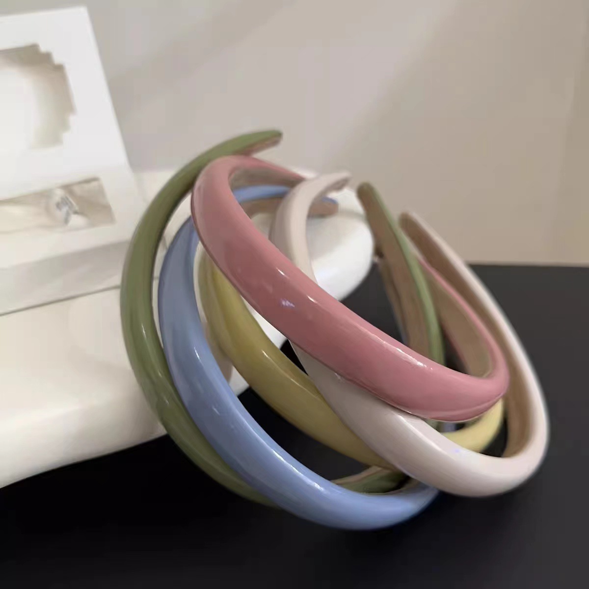 Estilo coreano de la niña correa de cuero correa de cabeza alta correa de cabeza dulce primavera y verano correa de cabello adornamiento al por mayor