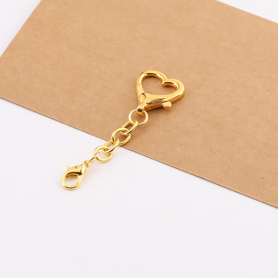 シンプルな愛のメタルチェーンキーホルダー diy 手作り人形バッグぶら下げチェーンジュエリー材料小さなアクセサリー