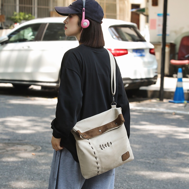 universal solid color one-shoulder bag