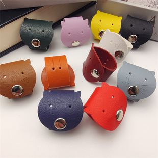 New Cute Kitten Style PU Leather Material Handmade Collector Finishing Storage Buckle Line Fixed Snap Buckle Winder