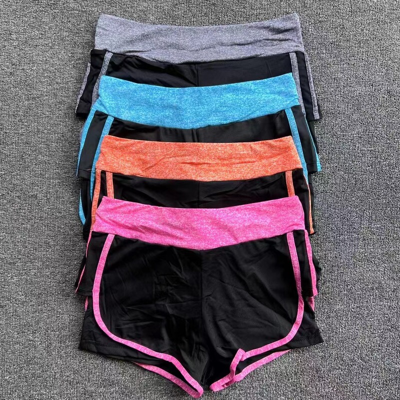 Stock summer sports pants women's fake two-piece shorts outdoor fitness running breathable comfortable mid-waist quick-drying pants batch Stock summer sports pants women's fake two-piece shorts outdoor fitness running breathable comfortable mid-waist quick-drying pants batch