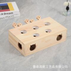 打地鼠猫玩具猫掴み板巣磨爪神器段ボール猫掴み板実木インタラクティブ益智猫用品