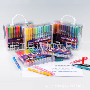 Acrylic Marker Set Color Pen Oily Soft Tip Children's Hand-Painted Waterproof Quick-Drying Marker Graffiti Marker