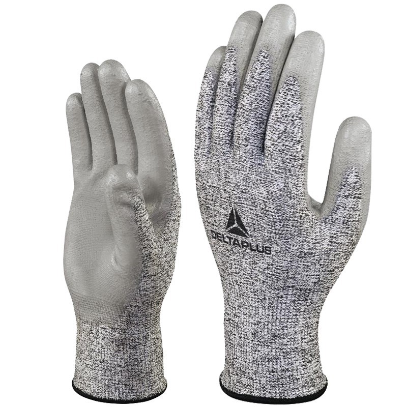 代尔塔 202058 PU涂层5级防割手套抗撕裂防滑耐用手套 3副/袋