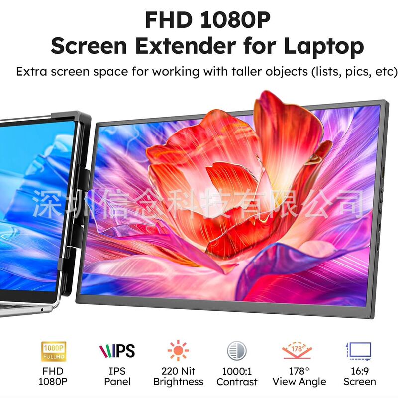 Portable Dual-Screen Monitor Suitable for Laptop Expansion - Mobile Phone, Pc, Mac Mini, Ps5