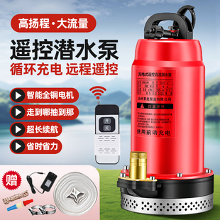 Free Shipping Rechargeable Wireless Remote Control Small Electric Water Pump Agricultural Irrigation Artifact Vegetable Watering Pump Lithium Battery