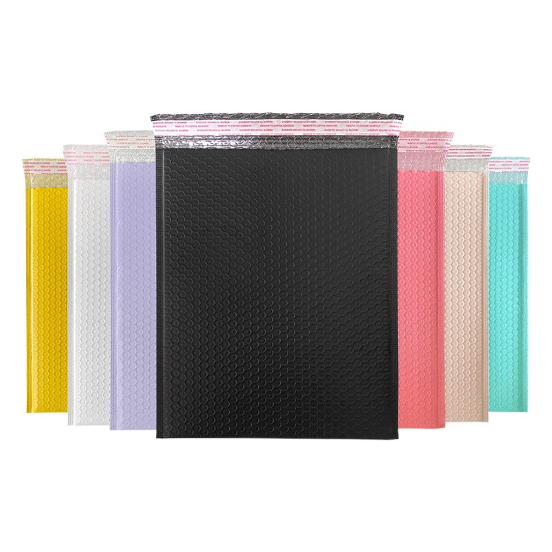 Bolsa de burbuja de película coextruida negra gruesa impermeable material de embalaje bolsa de espuma bolsa de burbuja bolsa autoadhesiva expresa