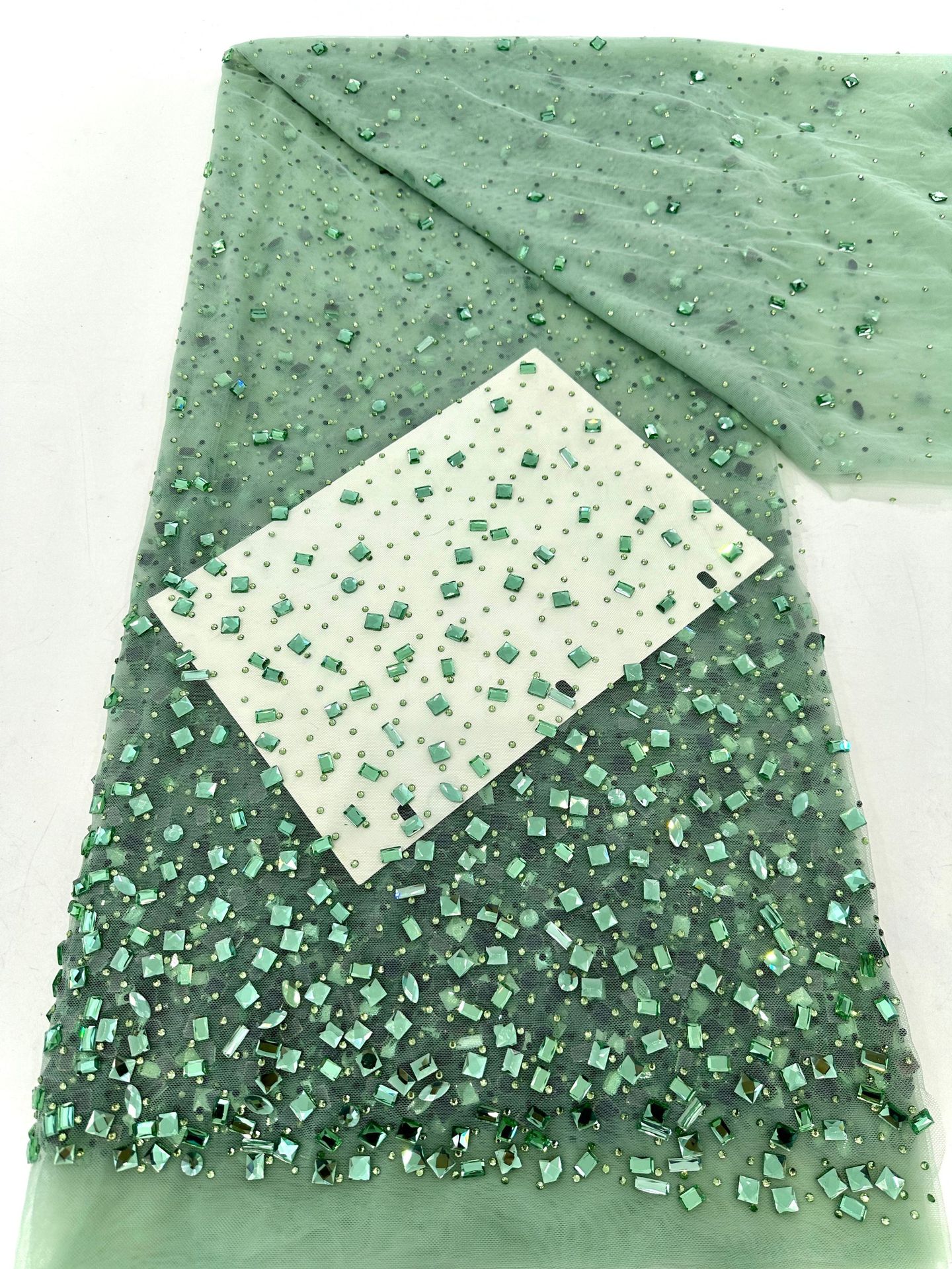 Comercio exterior transfronterizo nuevo vestido de novia tejido de moda completo degradado malla de diamantes calientes tejido de traje de alta calidad