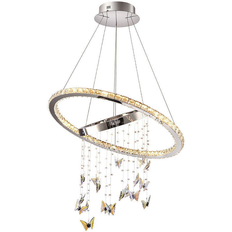 lámparas de sala de estar lujosas de alta calidad posmoderna diseñador de lámparas de lujo modernas de cristal de la atmósfera lámpara de cristal
