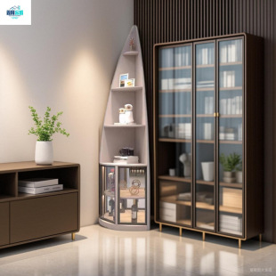 Light Luxury Wine Cabinet, Modern Simple Corner Storage Rack, Living Room Corner Cabinet, Triangle Cabinet, Small Apartment Corner Cabinet, Corner Cabinet