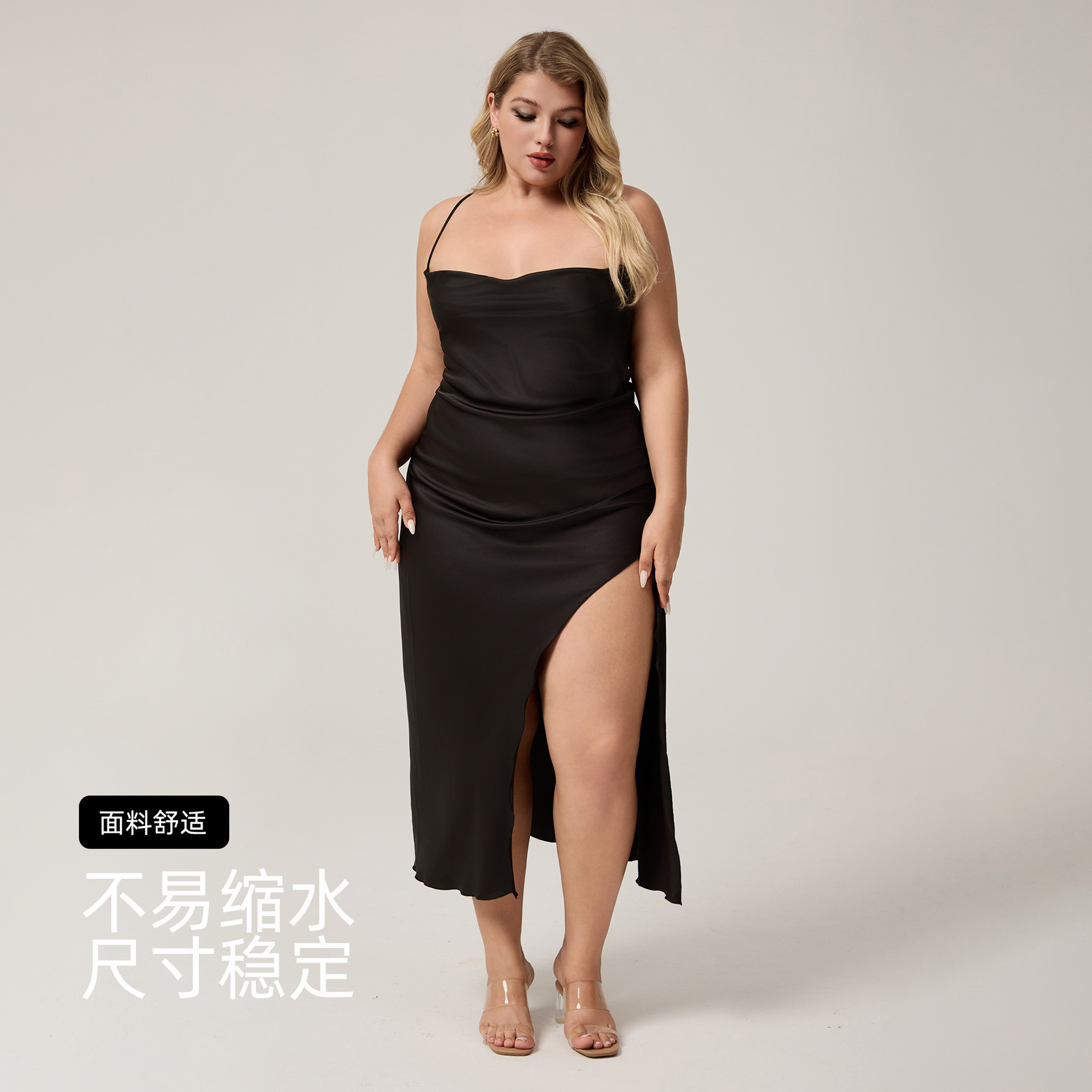 Yaoting transfronterizo pijamas de cabina de larga escala mujeres verano seda helada sexy pijama ropa larga para el hogar SQ5017