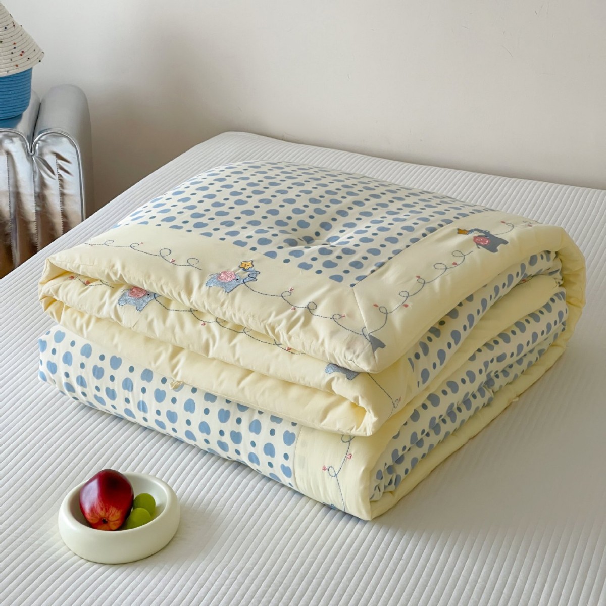 Baby House Cotton Double-Layer Yarn Autumn and Winter Quilt Machine Washable Cartoon Kindergarten Comfort Quilt Core Spring Autumn Winter Quilt