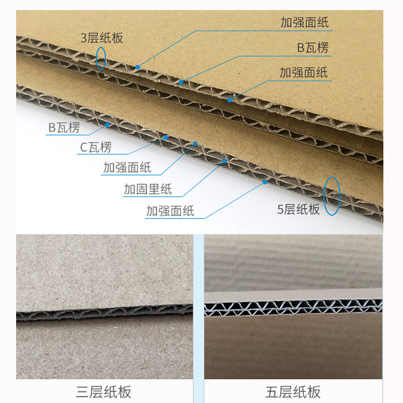 定製打包硬紙板批發diy手工a4紙板定做三層特硬快遞包裝瓦楞紙板