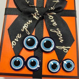 Manufacturer cazilan big eyes patch beads resin Devil eye fish eye beads diy jewelry accessories flat beads accessories