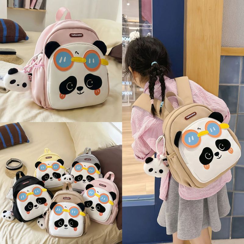 2025新款韩国儿童双肩包旅行大容量卡通熊猫幼儿园书包高颜值背包|undefined
