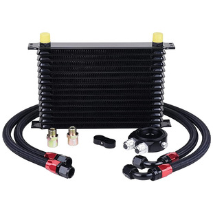 Car Modification JapANese Style 15 Rows Oil Cooler Radiator Kit An10 TrANsmission Engine Cooler