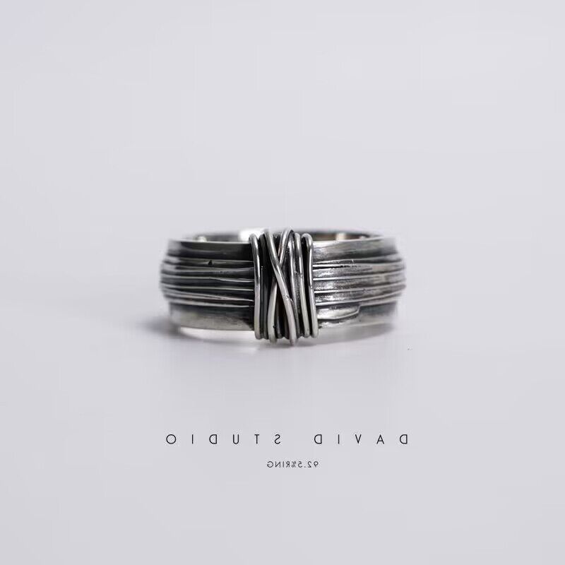 Brand retro matte fashionable ring handmade