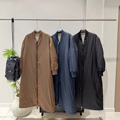 秋冬新款欧美女装纯色宽松飞行员夹克立领驼绒服685
