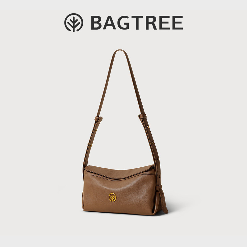 BAGTREE バッグツリー ミルクボックスバッグ スモールファーストレイヤー 植物タンニンなめし牛革 ショルダー クロスボディ トートバッグ 秋冬 ピローバッグ|undefined