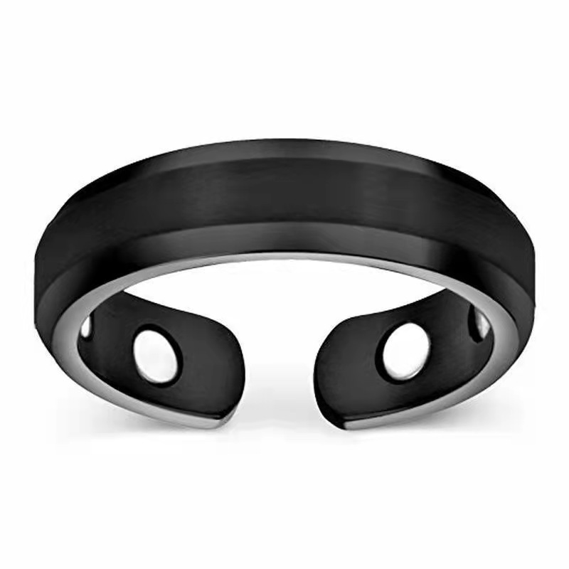 Magnetic golden creative one size ring with stone