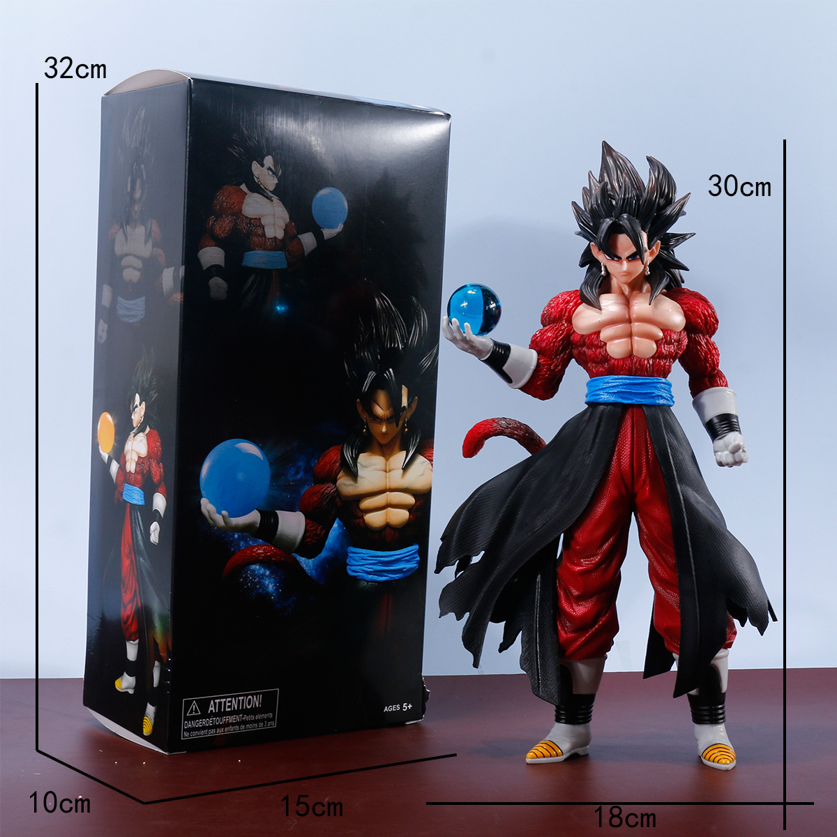 ドラゴンボールアニメのフィギュアスーパーサイヤ人悟空貝吉塔のデスクトップの置物の模型戦損超四悟吉塔