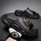 Summer Slippers Men's Men's Slip-on Feeling Eva Bottom Thick Sole Outer Wear Ins Trendy One-Word Slippers Home Sandals