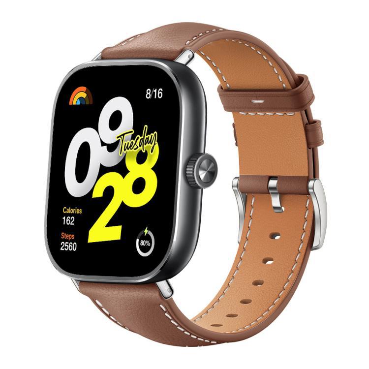 xDfind correa de piel de tiburón negro con cabeza plana para Redmi Watch 3 20mm / Redmi Watch 3 Active / Lit